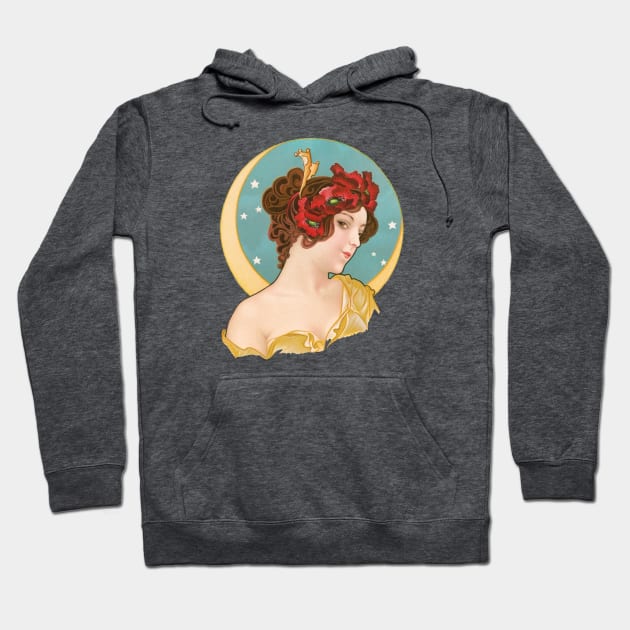 Dreamland, woman, new moon Hoodie by UndiscoveredWonders